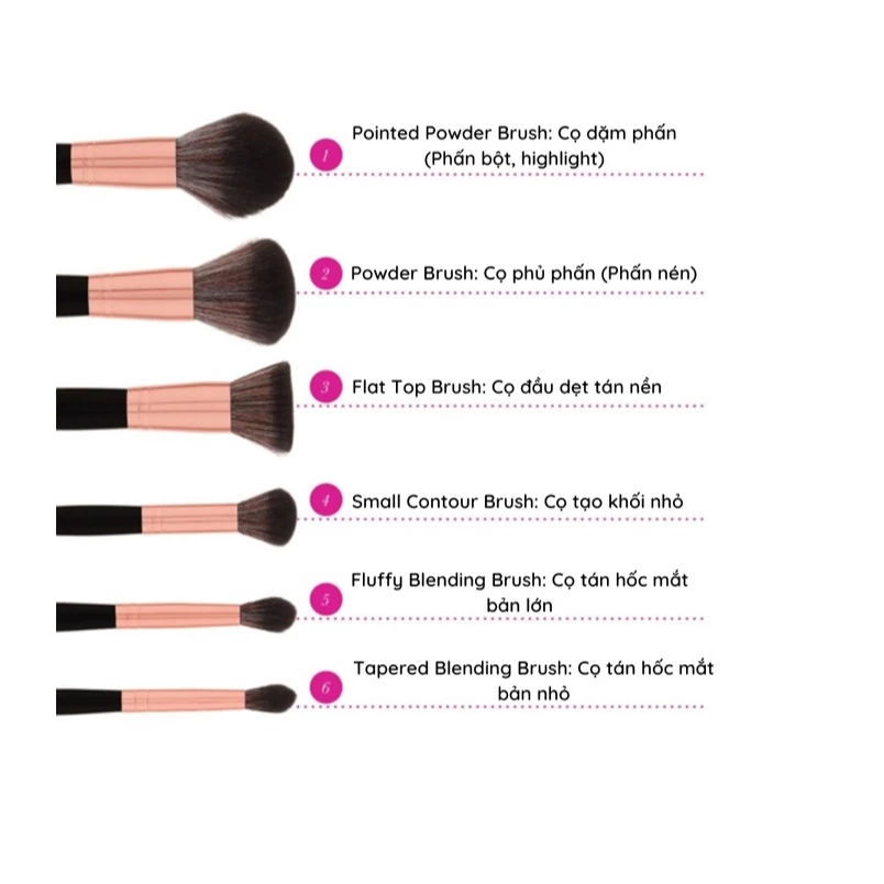 Bộ Cọ Trang Điểm 13 Cây BH COSMETICS Signature Rose Gold BHBO12